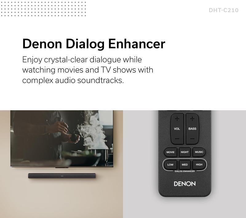DENON サウンドバー　DHT-C210 Sound Bar Denon DHT-C210 Dolby Atmos Full-Range Bluetooth